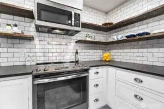 Lots of counter space to work meal prep magic!