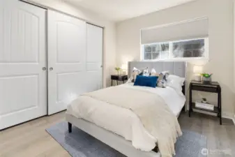 Second bedroom- equipped with ample closet space.