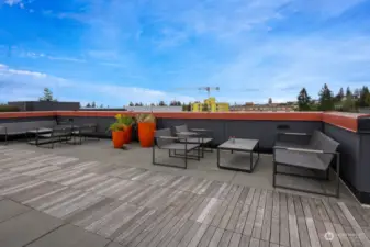Views, Views, Views on rooftop deck.