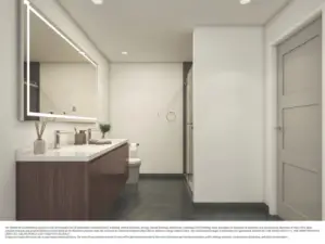 CGI Renderings. Not final. 3/4 Bath in Primary.