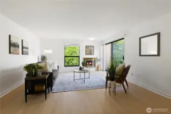 Family room staged and ready for you to make this your next home soon