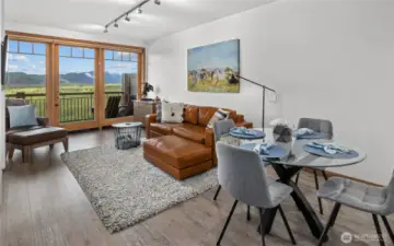 Fresh paint, bed, bedding, dishwasher, lights, honeycomb shades & HPV hardwood.
