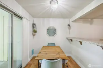 Eating Area with Slider to Private Balcony