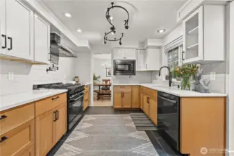 Sleek quartz countertops