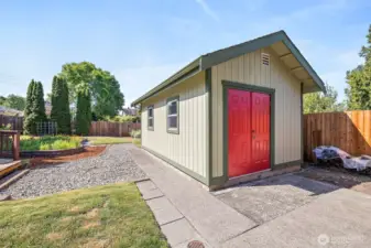 Permitted shop or storage.