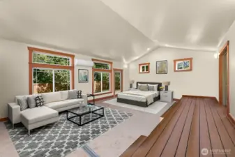 The 2019 addition, virtually staged as an ADU. It is currently being used as a poolhouse for the "Endless" above-ground pool