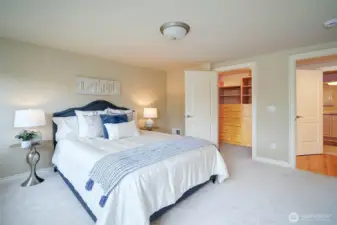 Two of the lower bedrooms include sizeable built-in closets