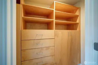 Beautifully designed custom closet cabinetry.