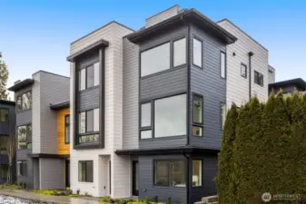 Welcome to Ivy North by Shelter Homes. A striking modern façade welcomes you home, blending bold architectural lines with oversized windows that fill each level with natural light.