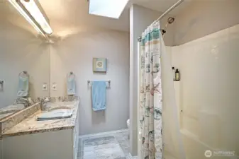 Full guest bathroom on main floor.