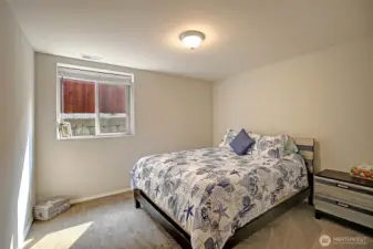 Guest bedroom on lower level.