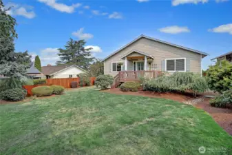 Professtionally landscaped and fully fenced.