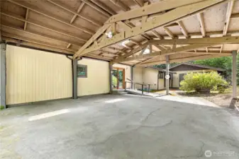 Two-car covered carport on site.