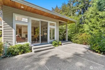 Large back patio