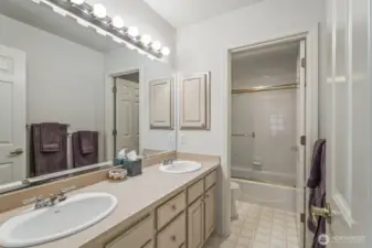 Upstairs hall bath.