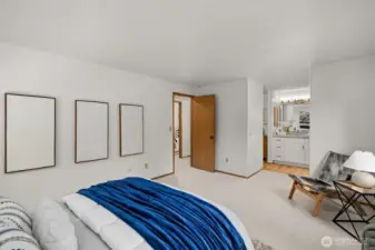 Primary suite with new vanity.