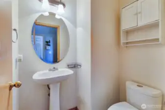 Half bath on the main level.