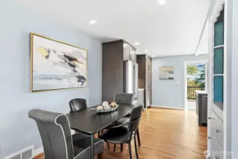 Hardwood floors throughout the main level provide continuity and a great flow.