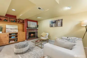 A 3/4 bath on this level makes the family room an ideal spot for guests.