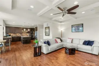 Kitchen flows to the great room.