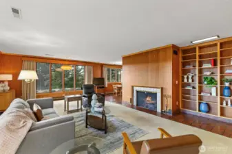 Spacious open floor plan with large built-in's