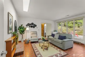 This is the living space connected to the guest bedroom. ½ bath with walkout to private back patio is perfect for extra living.