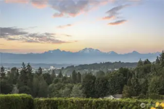 Enjoy the Cascades behind the city.