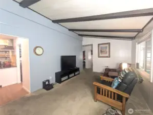 Vaulted ceiling - part of the living area