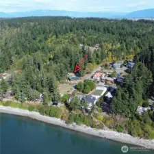 View of property from above Skagit Bay.