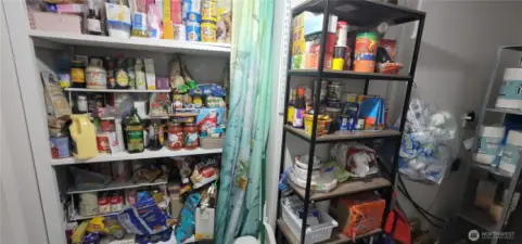 Great storage space and utility room.