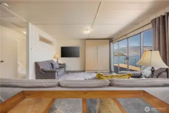 Opening living with murphy bed.