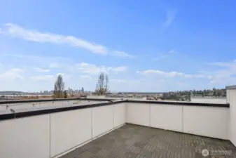 Enjoy panoramic city, harbor and mountain views from rooftop retreat.
