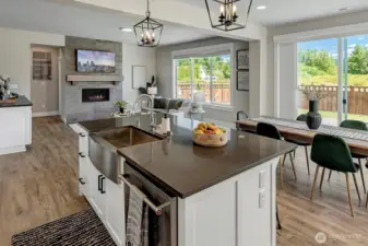 open concept living / dining