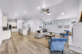 Luxury vinyl plank floor throughout