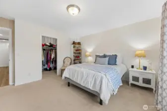 Primary suite with large walk-in closet