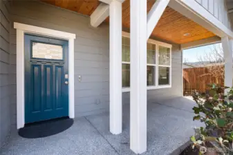 Front entry with enticing porch