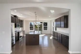 Peering into kitchen