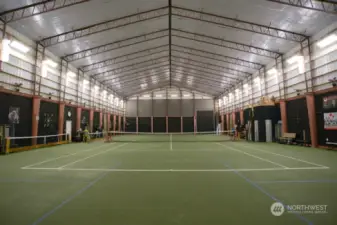 8100 sqft indoor sports court. Could also be used for cars, hobbies, etc.