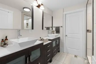 Bathroom - lower level (virtually staged)