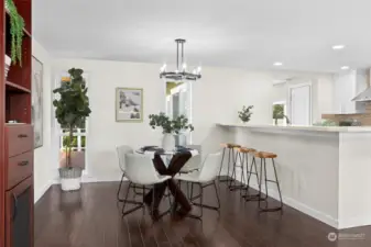 Dining area & kitchen (staged)