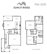 Plan 2520 Floorplan rendering - details may not be exact