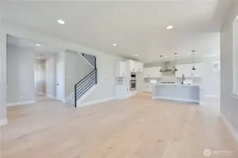 Entry Foyer leads to bright open and spacious great room, dining, and kitchen