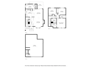 Floor Plan Combined All 3 Floors with Dimensions