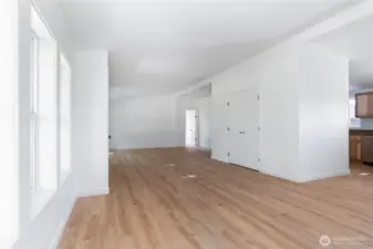 Open with lots of room here! Vaulted ceilings and split floor plan