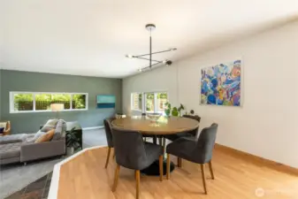 Eating space in the kitchen