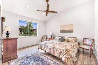Second bedroom is spacious and also has a custom California closet