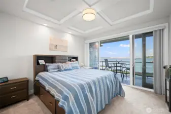 Spacious primary suite that can easily fit a king size bed comfortably