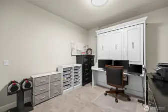 Second bedroom with murphy bed makes for the perfect guest suite, office space and/or home gym