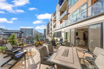 From the community room double sliding doors, you can enjoy access to the community deck complete with a fire-pit and grill.