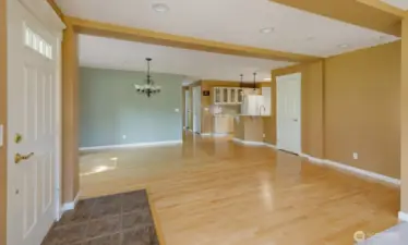 Gorgeous! Hardwood floors, vaulted ceilings, and a wide open floor plan.